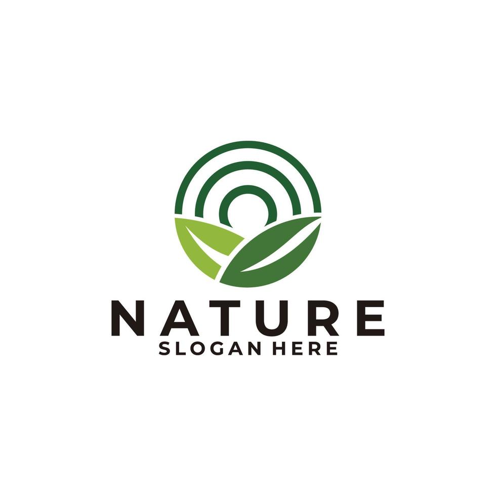 vector de icono de logotipo de naturaleza aislado