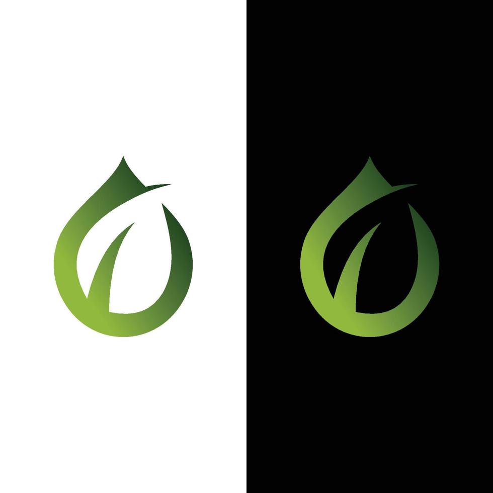 vector de icono de logotipo de hoja aislado