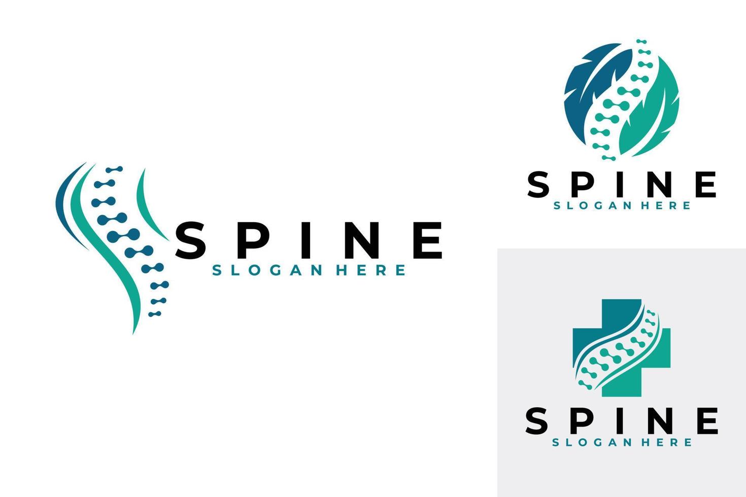 spine set logo icon vector