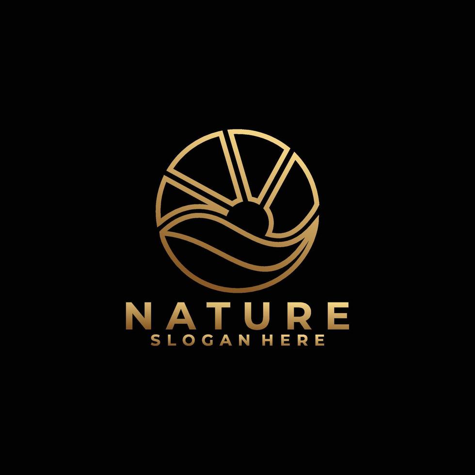 Abstract nature element vector logo