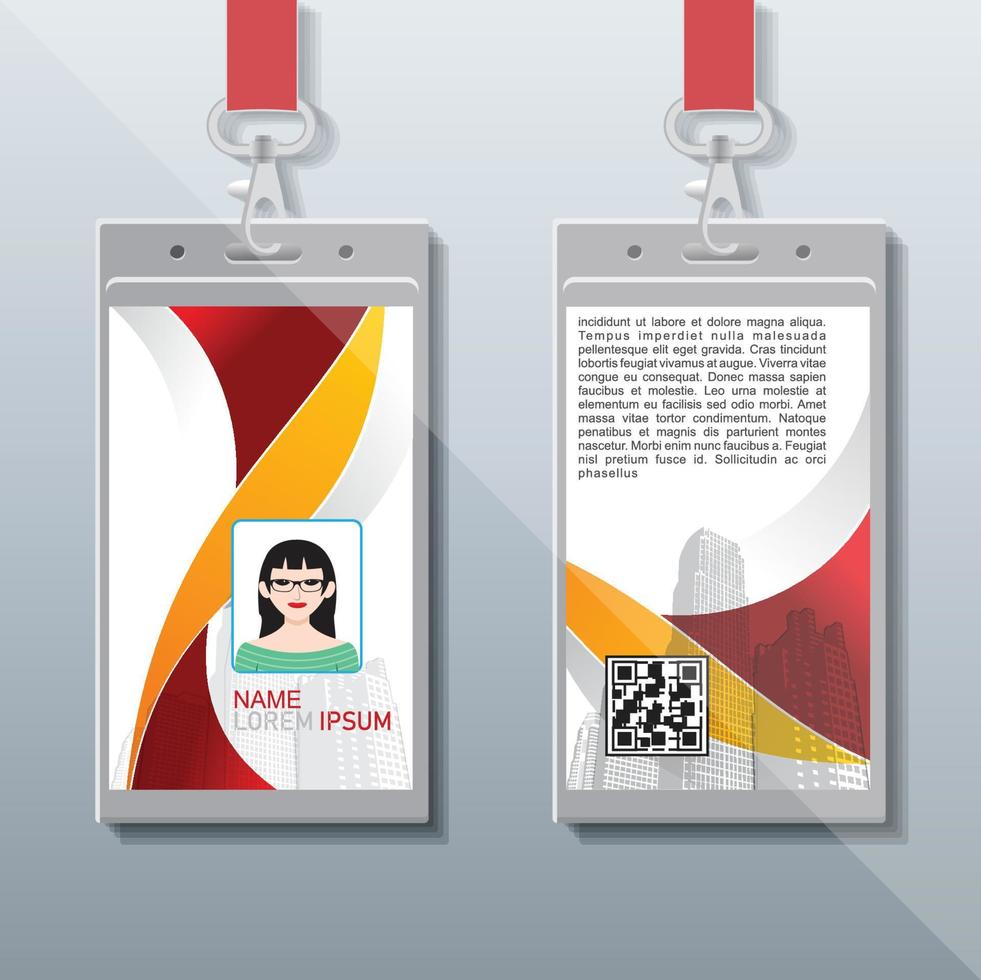 Id Card Design, Company Identity Card vector