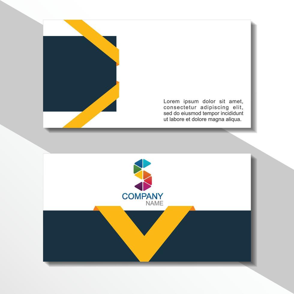 Modern simple light business card template vector