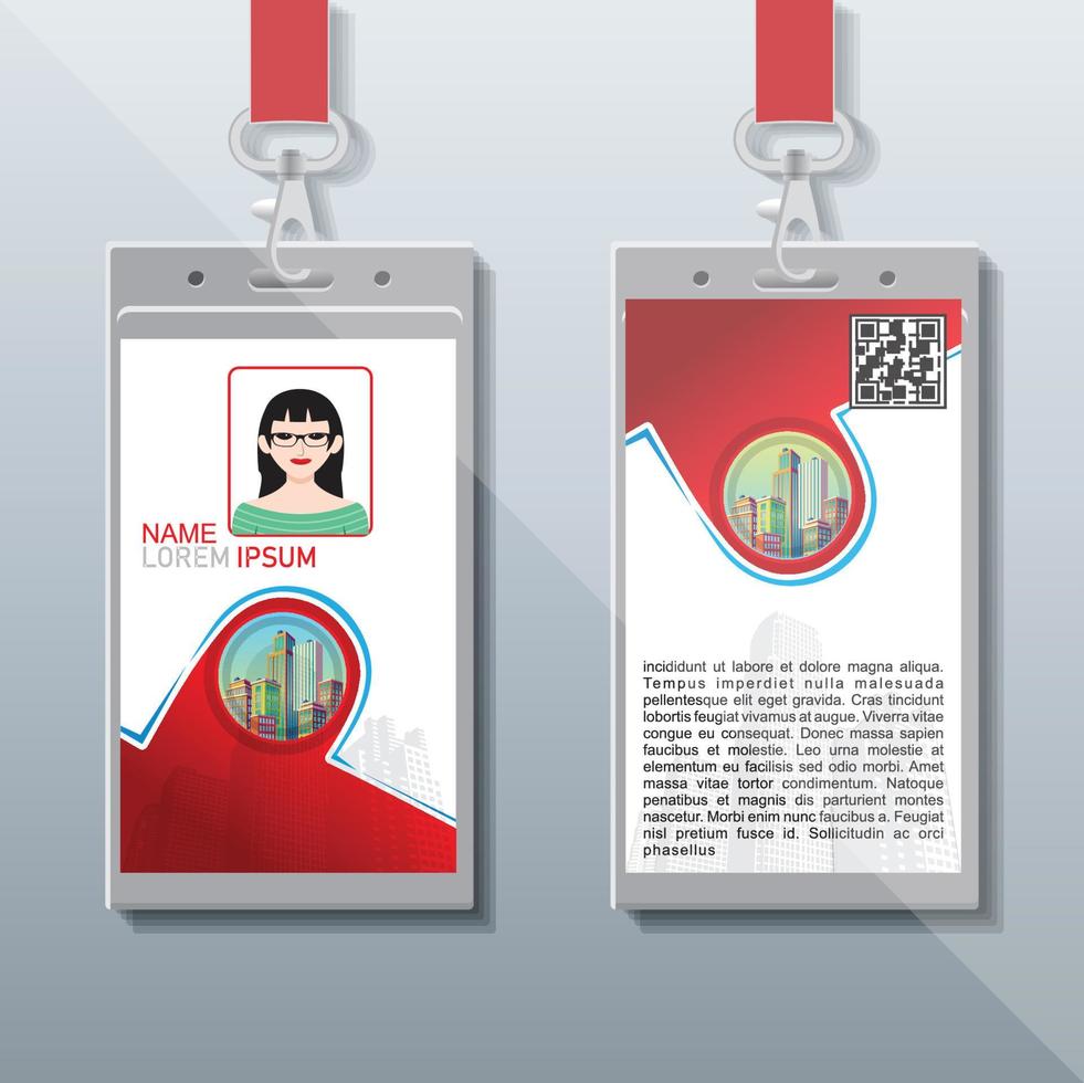 Id Card Design, Company Identity Card vector