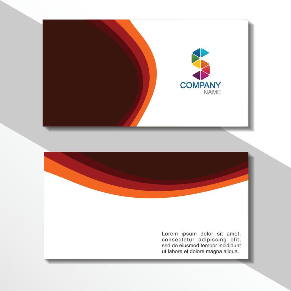 Modern simple light business card template vector