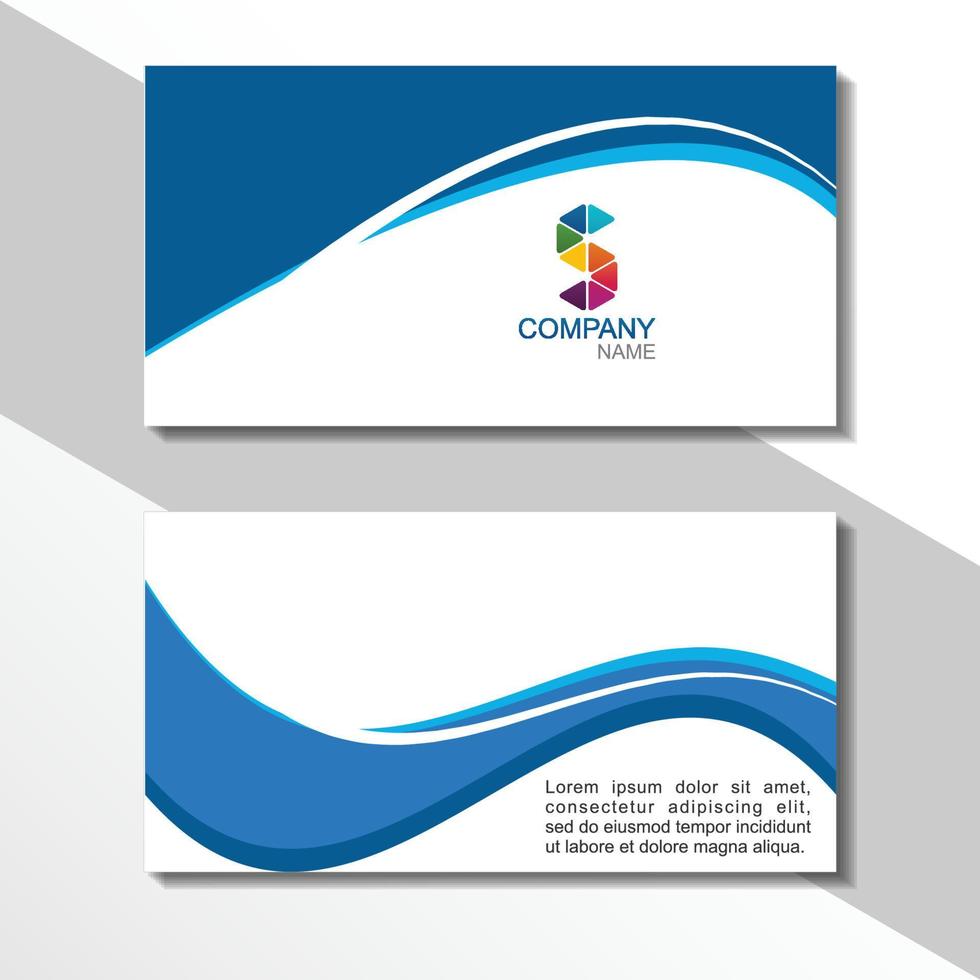 Business card design, company business card vector