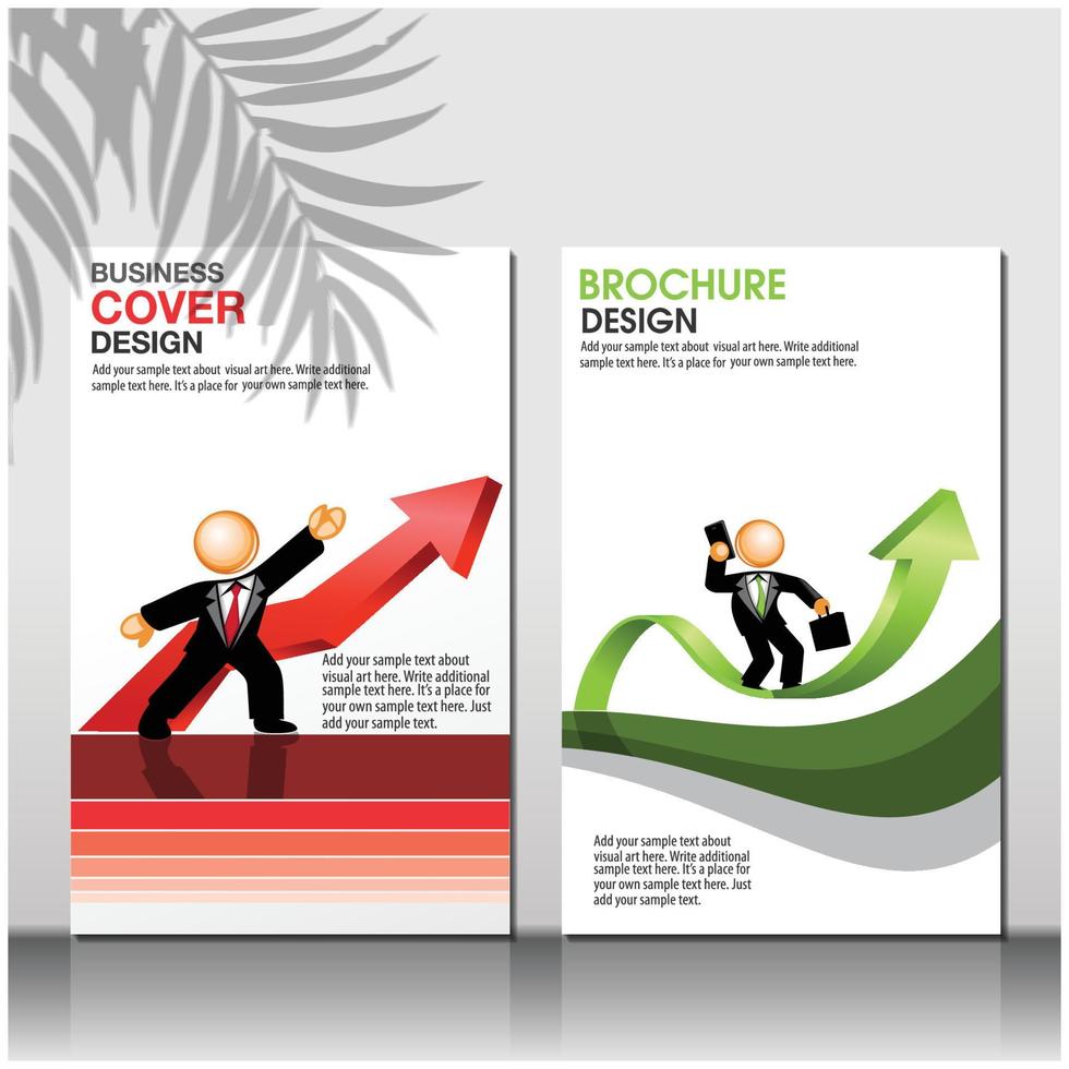 Brochure or flyer layout template, annual report cover design background vector