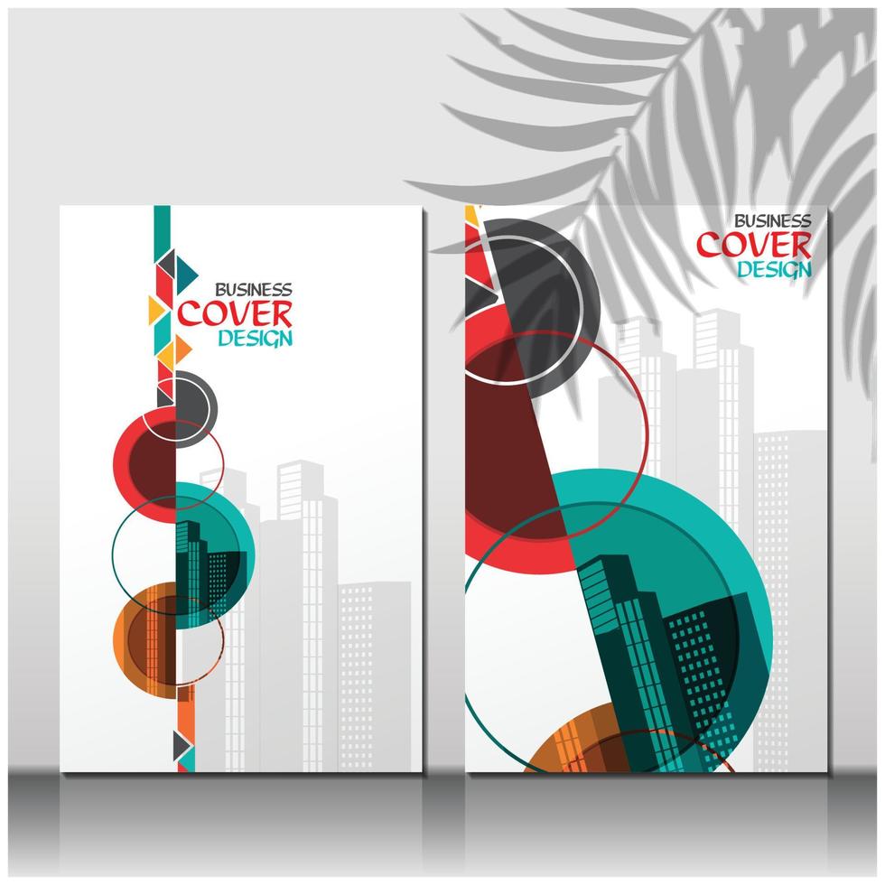 Brochure or flyer layout template, annual report cover design background vector