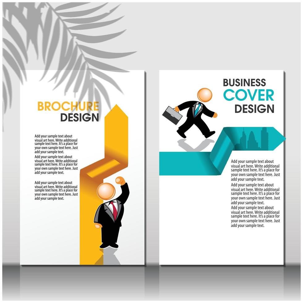 Brochure or flyer layout template, annual report cover design background vector