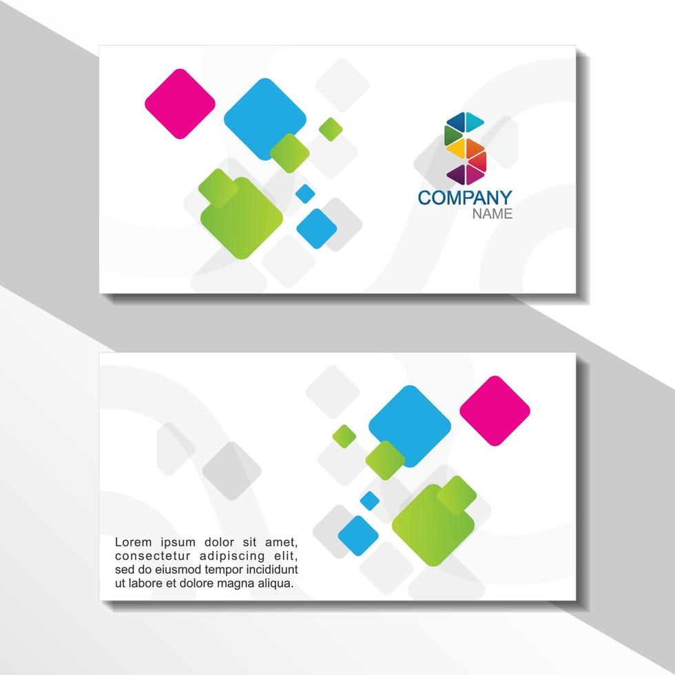 Creative and Clean Double-sided Business Card Template. vector