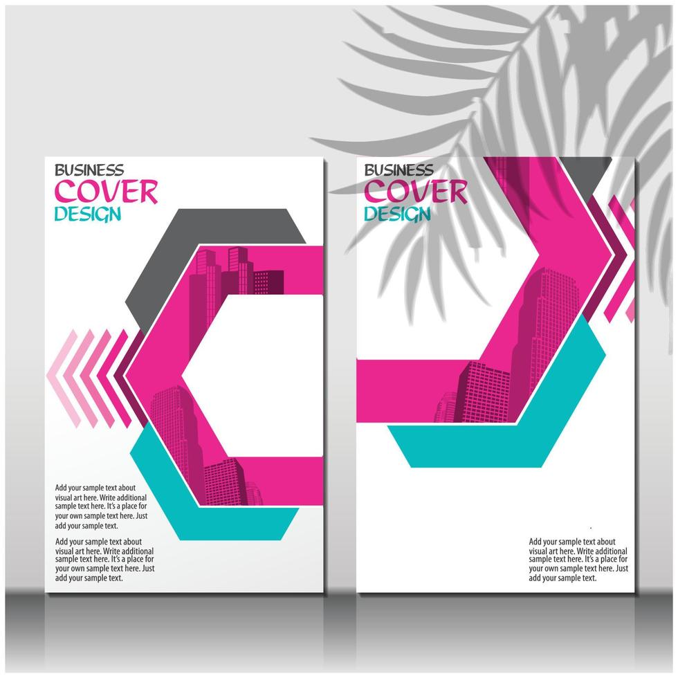 Brochure or flyer layout template, annual report cover design background vector