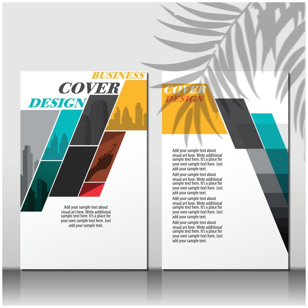 Brochure or flyer layout template, annual report cover design background vector