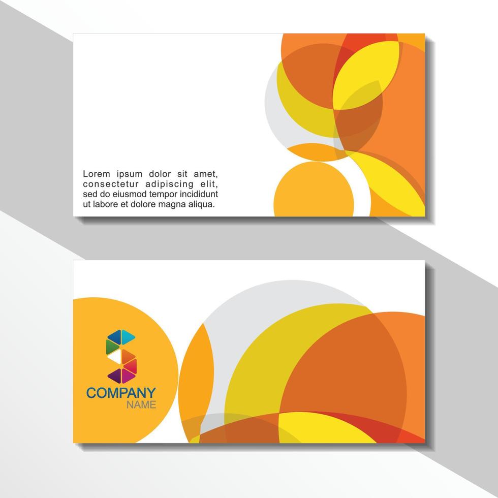 Business card design, company business card vector