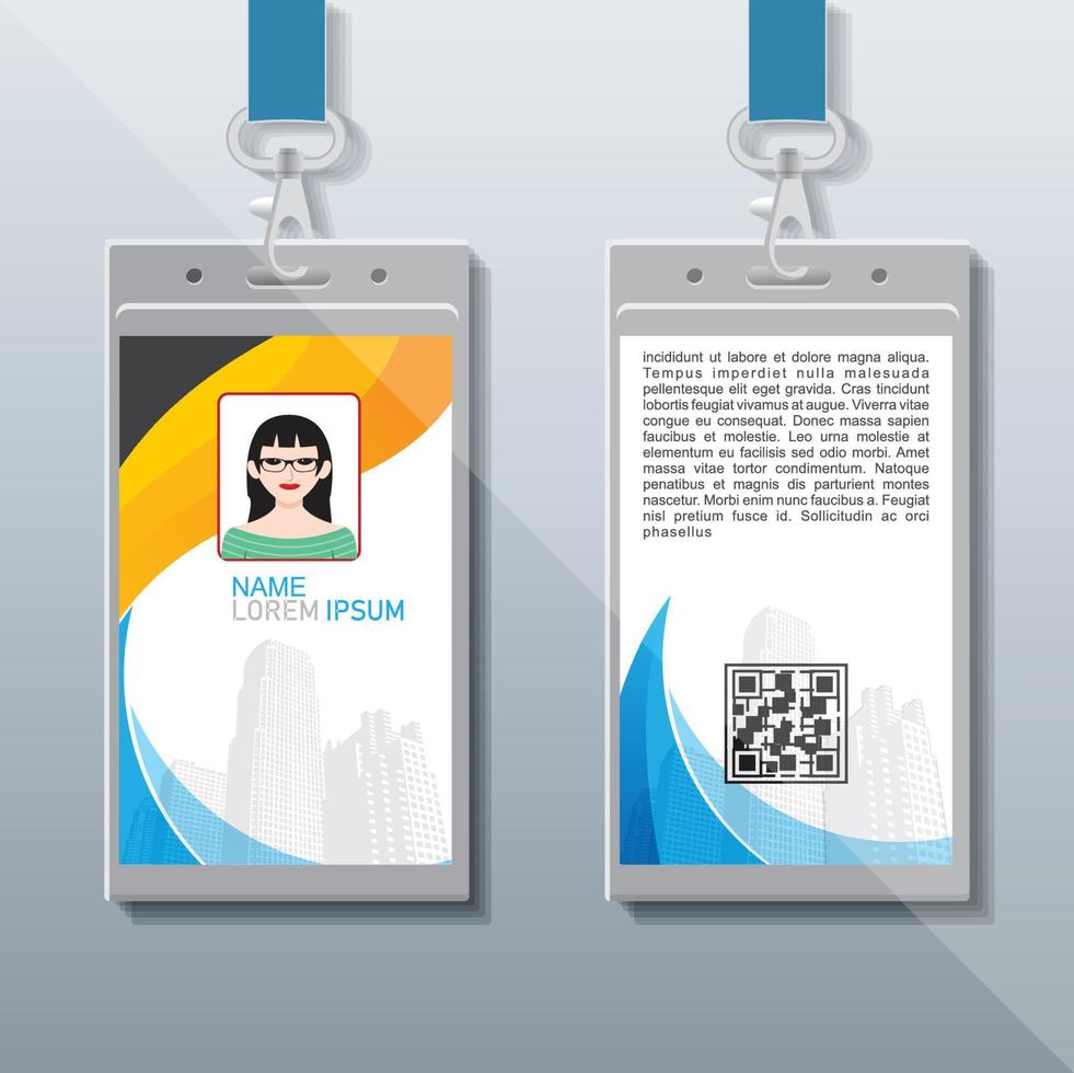 Id Card Design, Company Identity Card vector