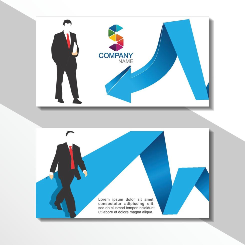 Creative and Clean Double-sided Business Card Template. vector
