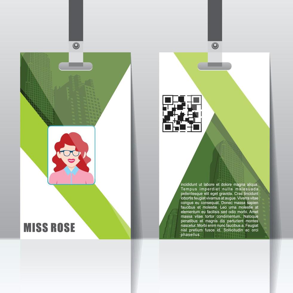 Identity Card, Student card design or business card vector