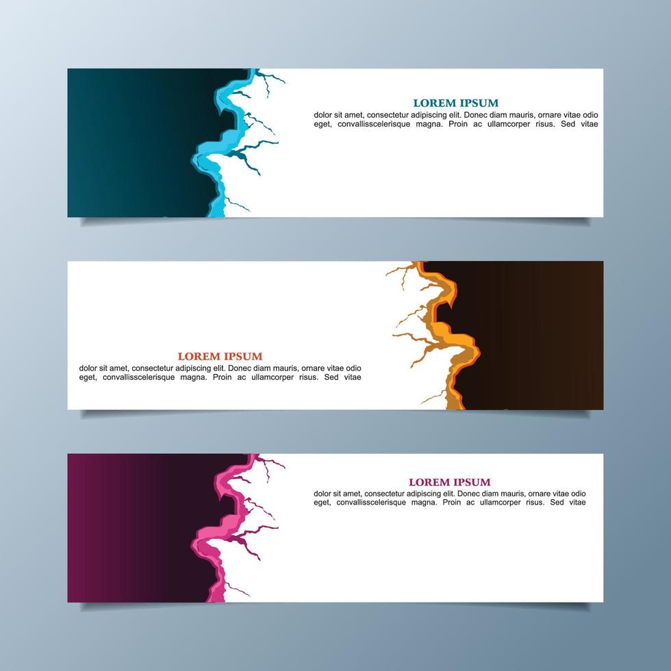 Web Modern banner design, creative banner cover vector