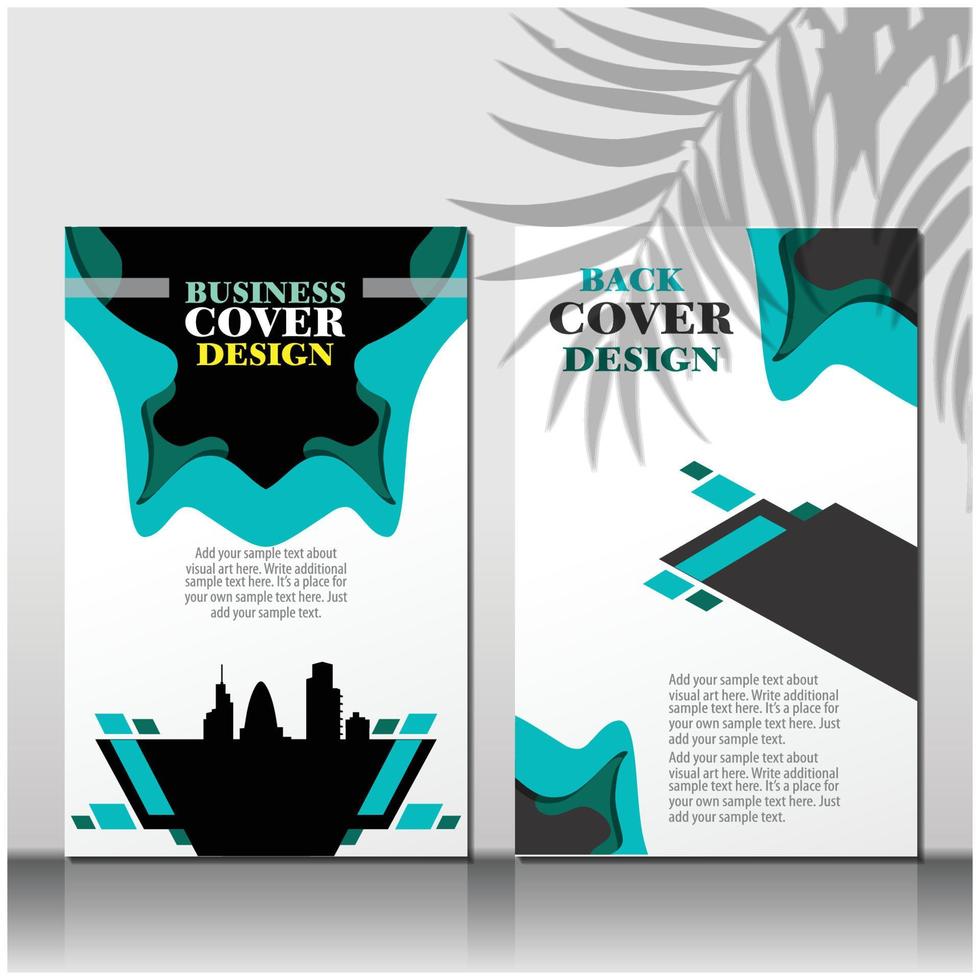 Brochure or flyer layout template, annual report cover design background vector