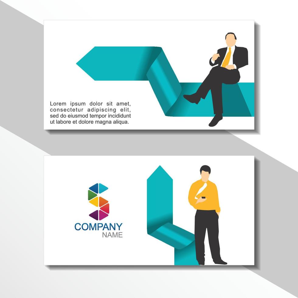 Creative and Clean Double-sided Business Card Template. vector