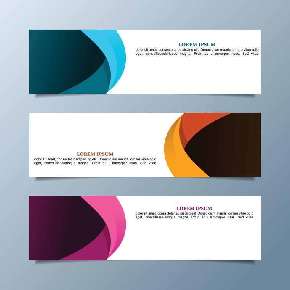 Web Modern banner design, creative banner cover vector