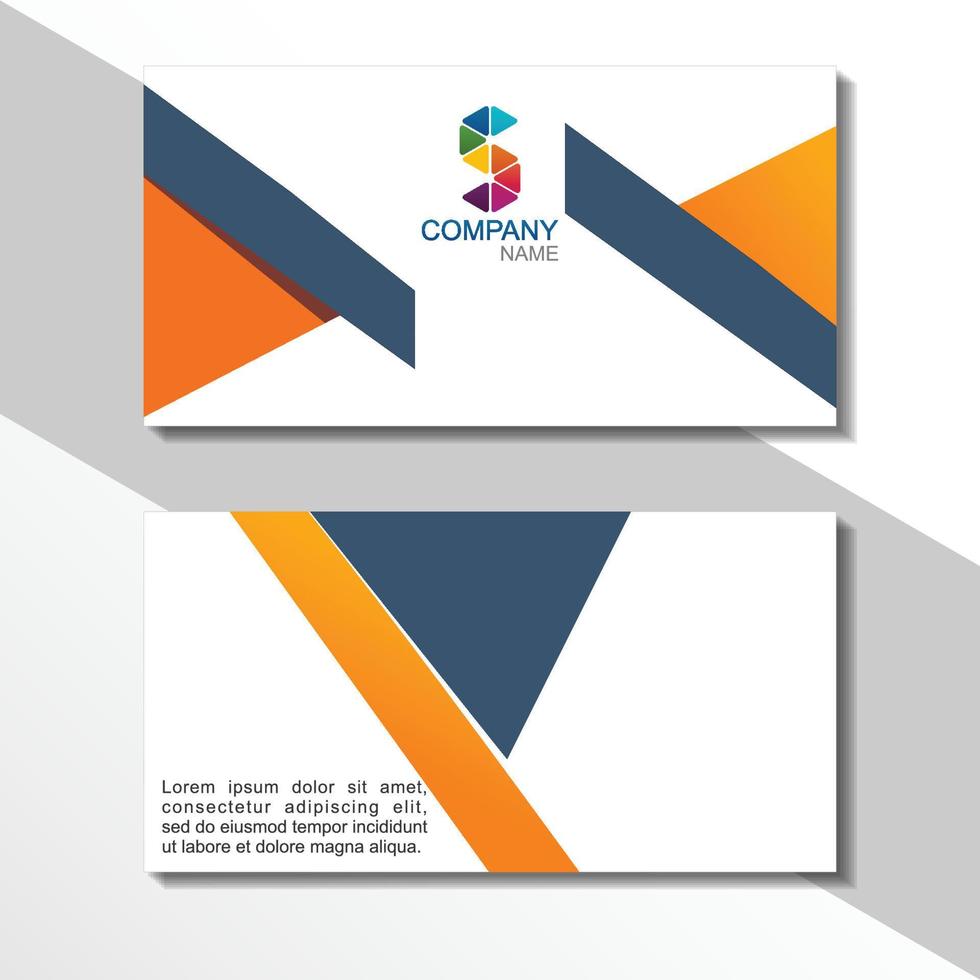Creative and Clean Double-sided Business Card Template. vector