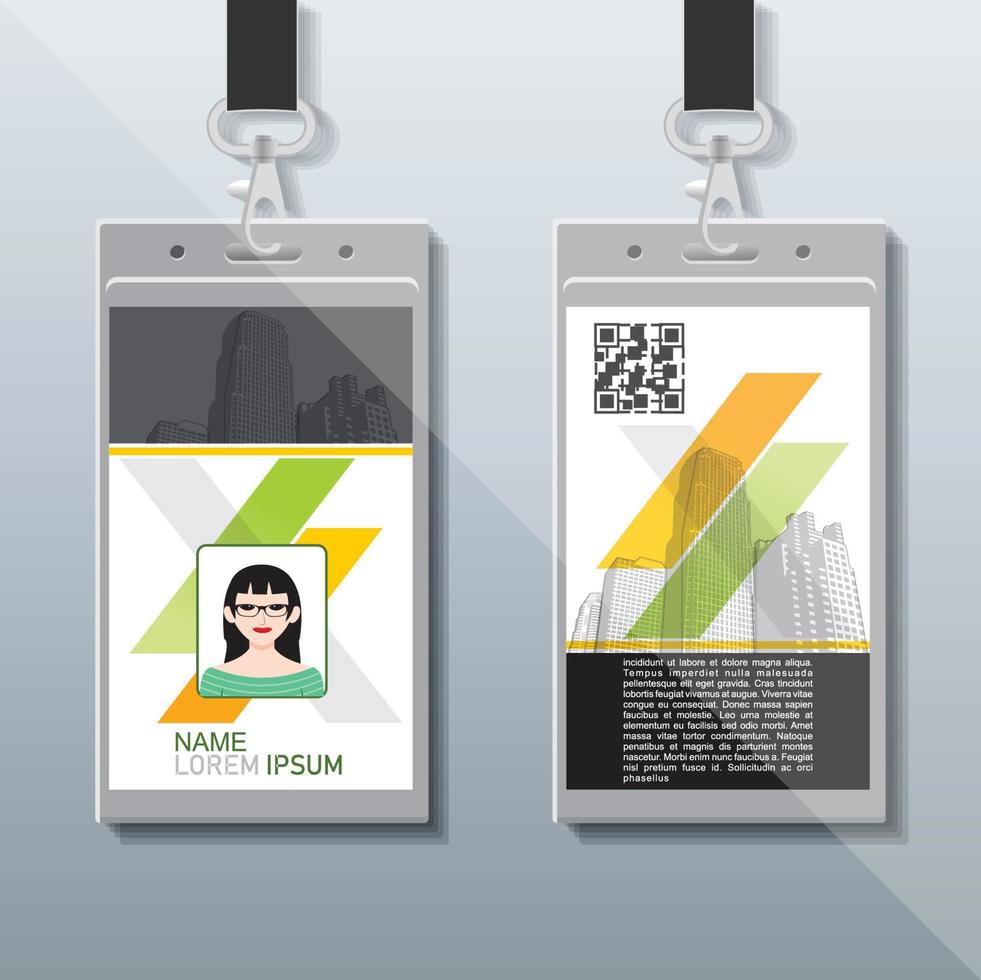 Id Card Design, Company Identity Card vector