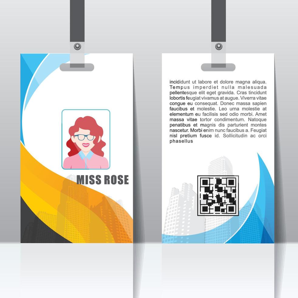 Identity Card, Student card design or business card vector