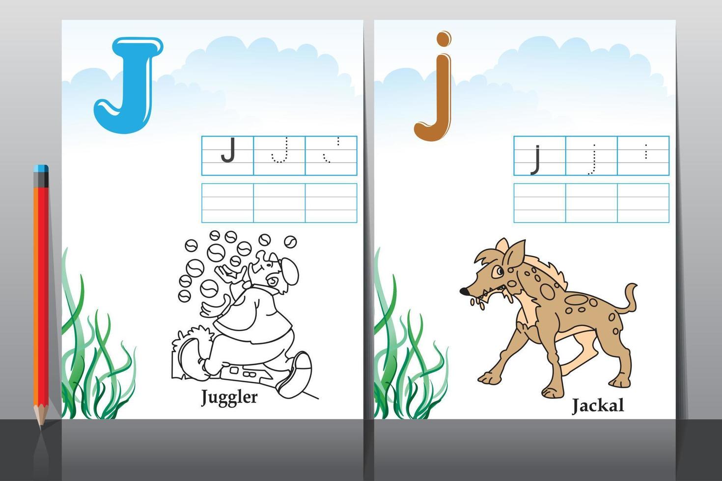 Kids school activity worksheets vector