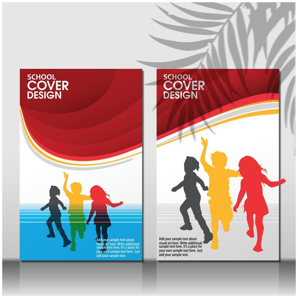 Brochure or flyer layout template, annual report cover design background vector