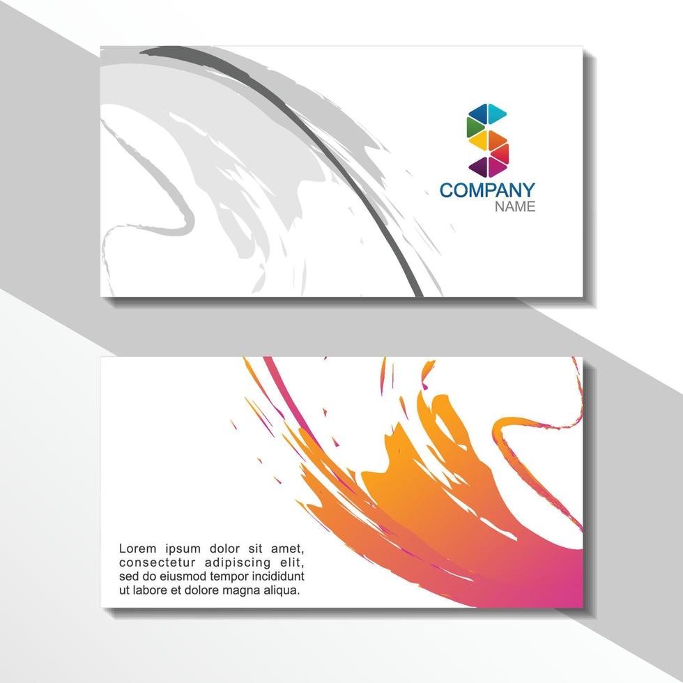 Business card design, company business card vector