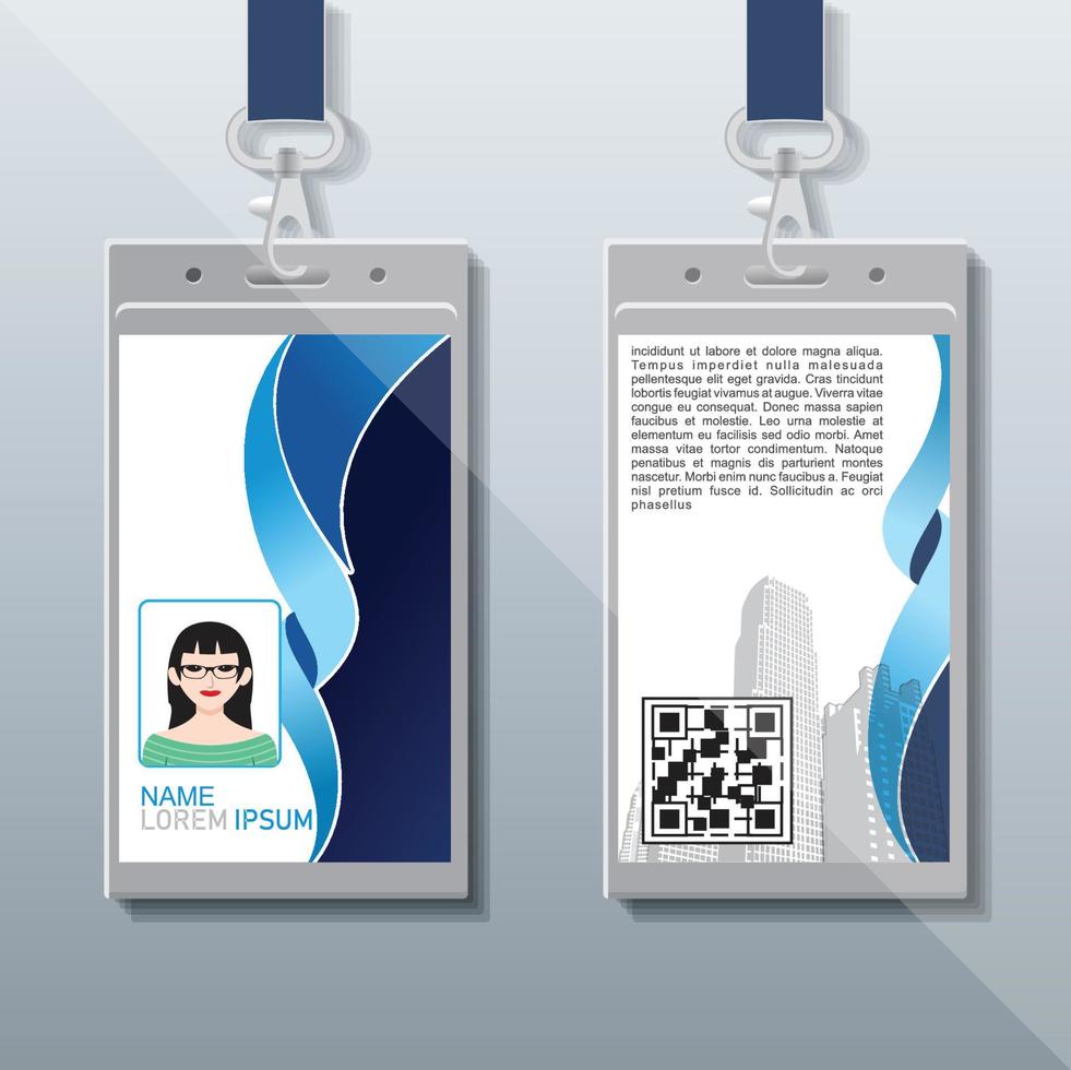 Id Card Design, Company Identity Card vector