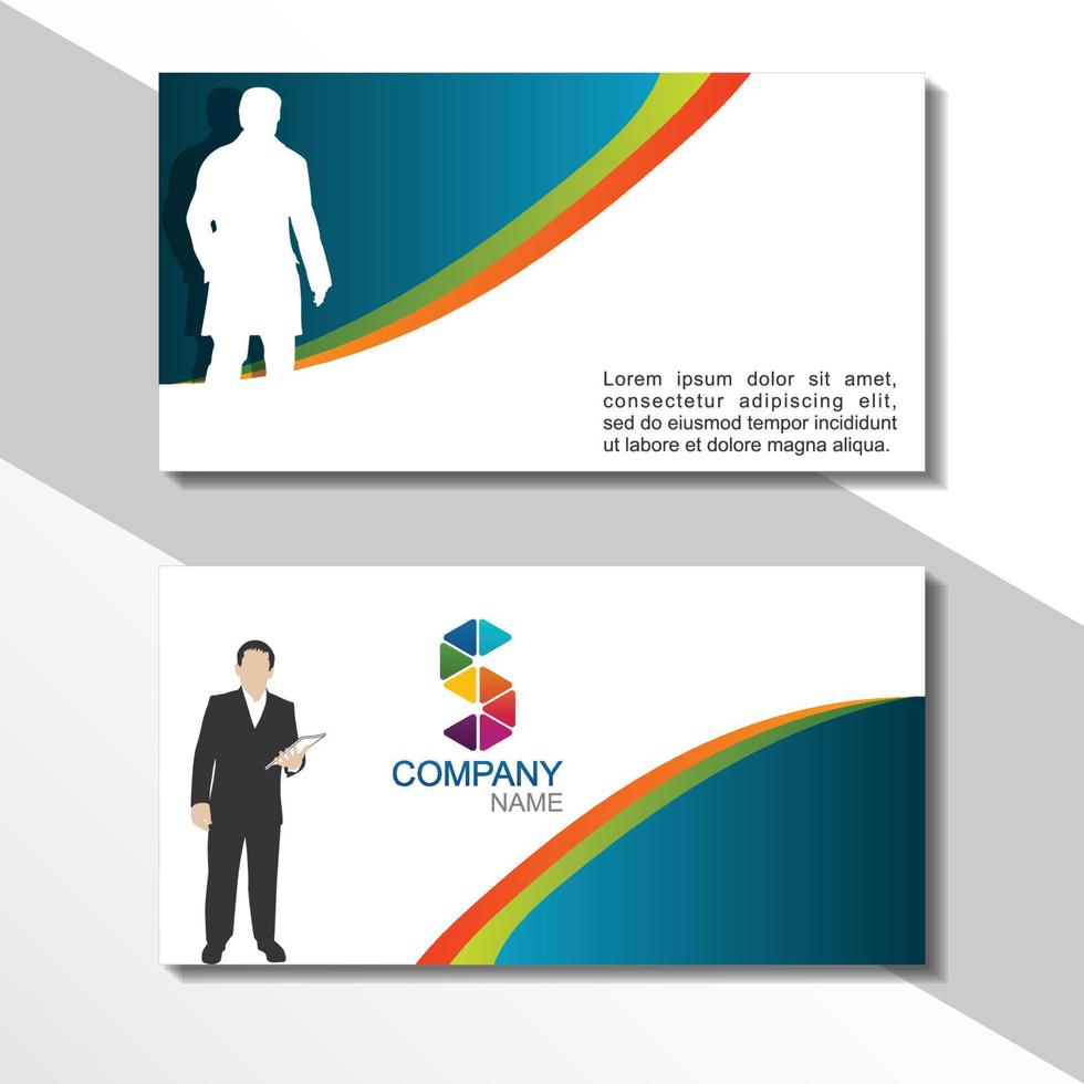 Business card design, company business card vector
