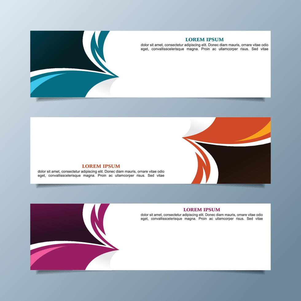 Web Modern banner design, creative banner cover vector