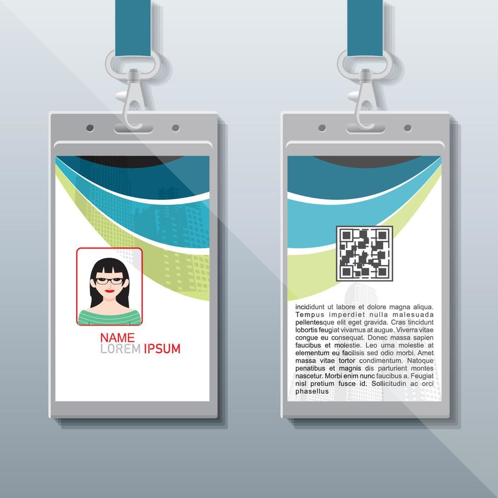 Id Card Design, Company Identity Card vector