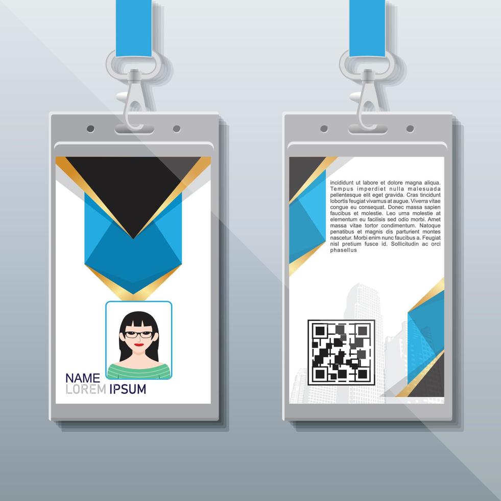 diseño de tarjeta de identificación, tarjeta de identidad de la empresa vector