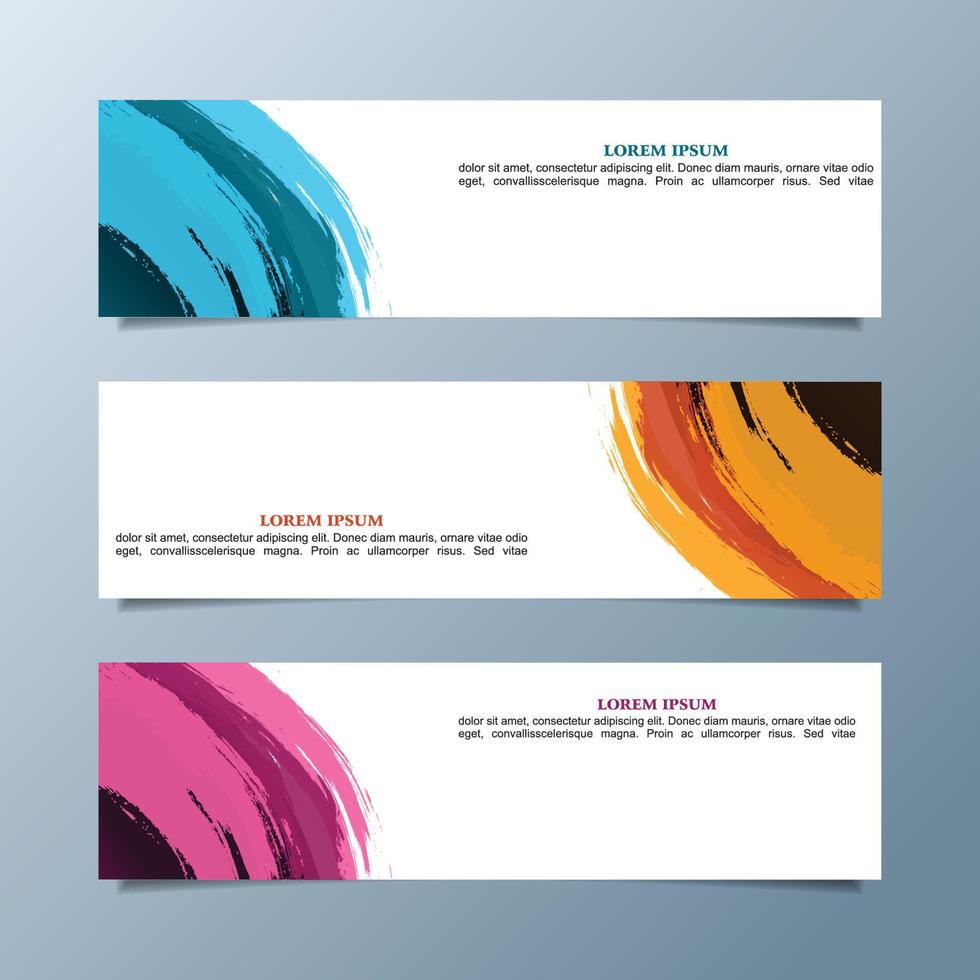 Web Modern banner design, creative banner cover vector
