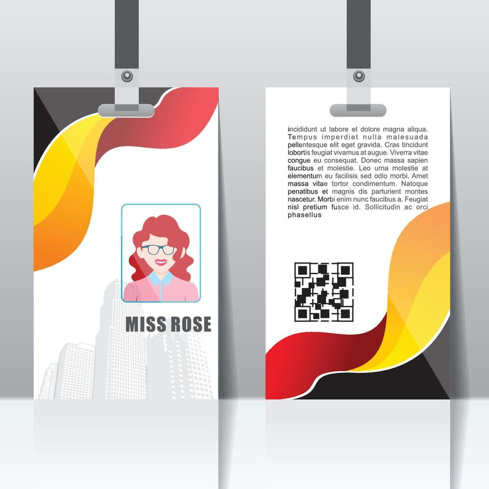 Identity Card, Student card design or business card vector
