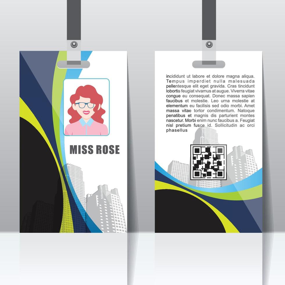 Identity Card, Student card design or business card vector