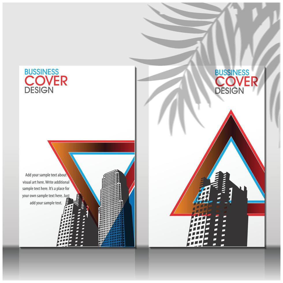 Brochure or flyer layout template, annual report cover design background vector