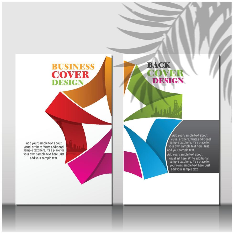 Brochure or flyer layout template, annual report cover design background vector