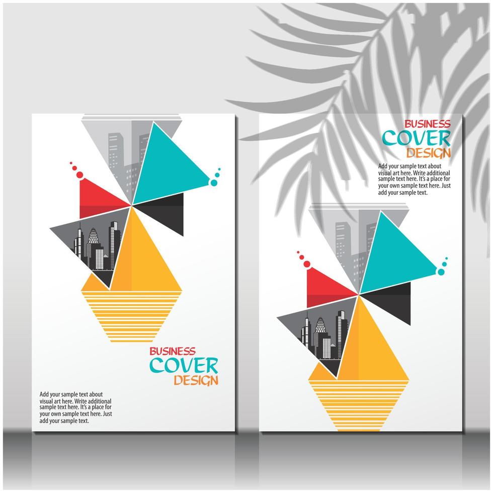 Brochure or flyer layout template, annual report cover design background vector