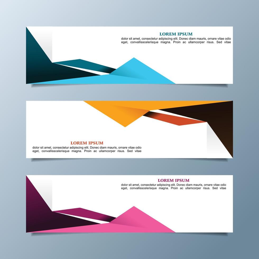 Web Modern banner design, creative banner cover vector