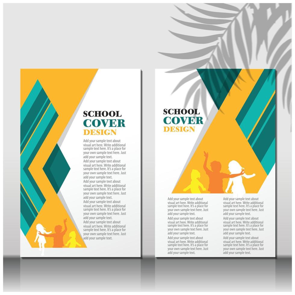 Brochure or flyer layout template, annual report cover design background vector