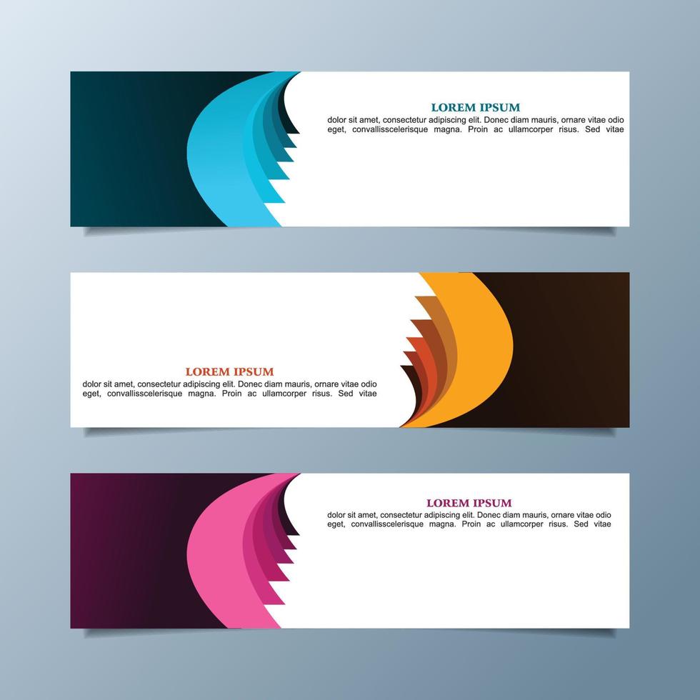 Web Modern banner design, creative banner cover vector