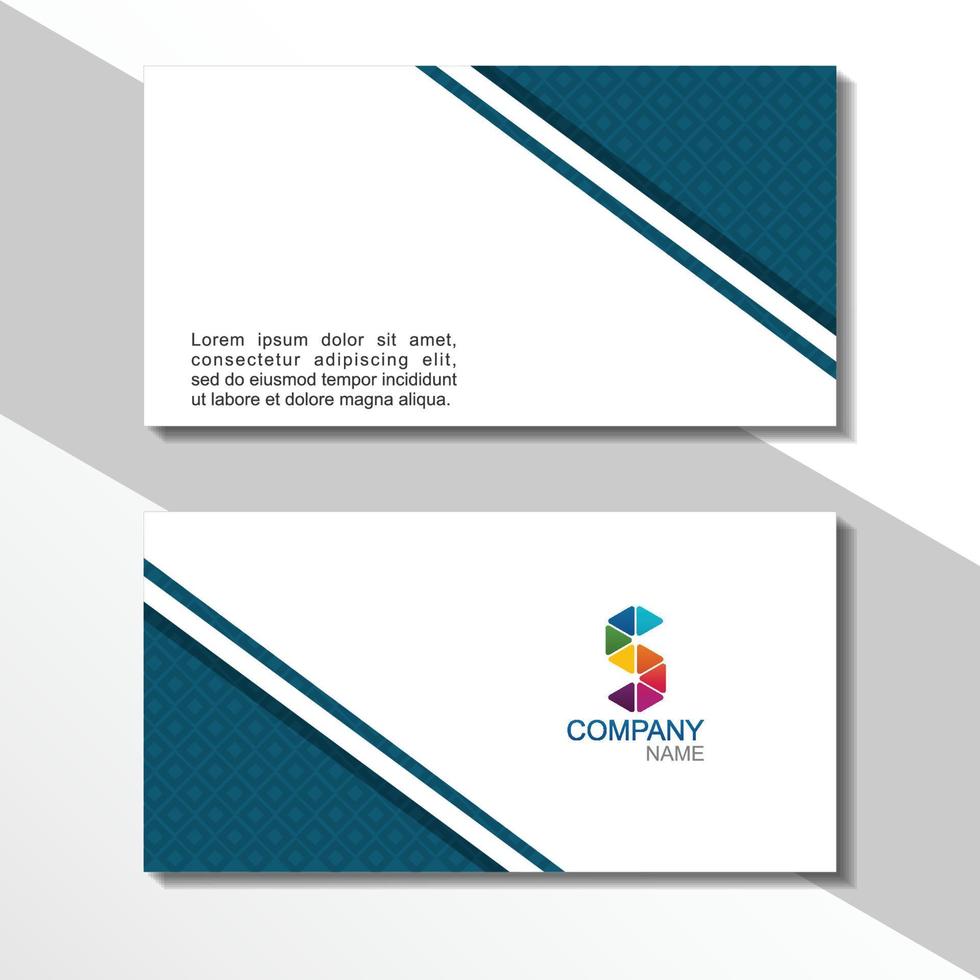 Creative and Clean Double-sided Business Card Template. vector