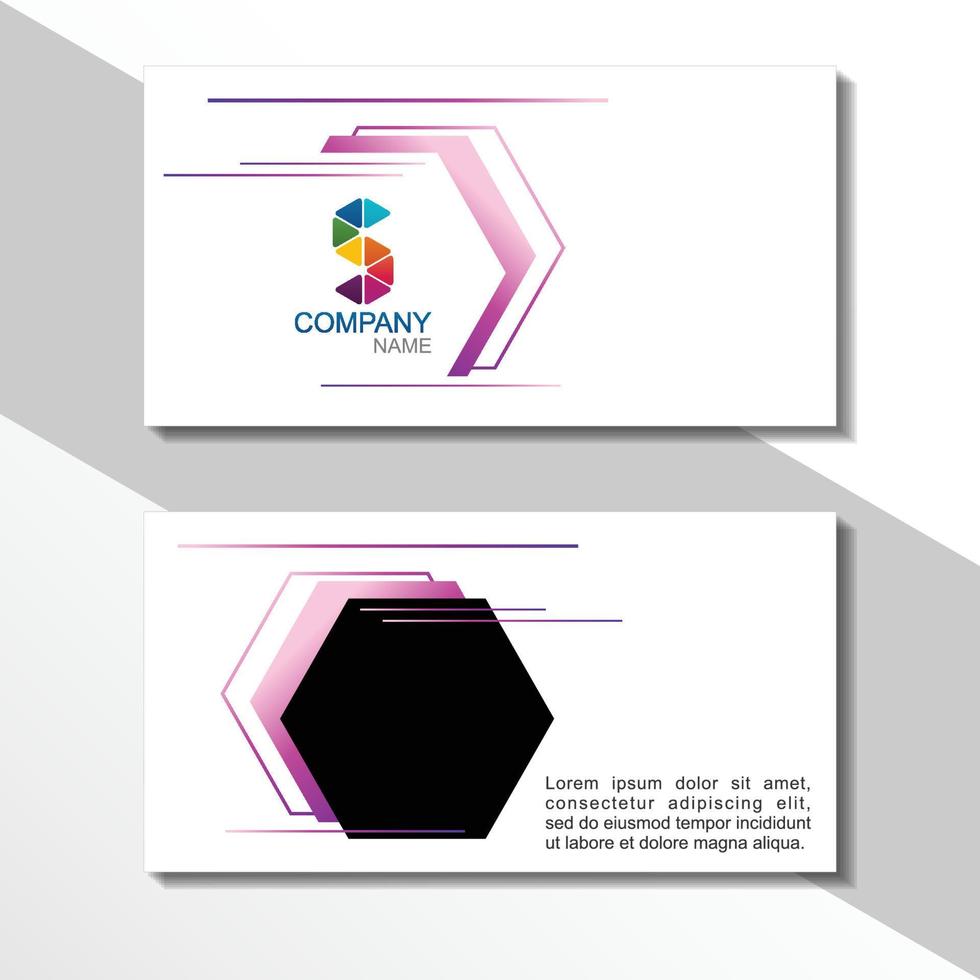 Modern simple light business card template vector
