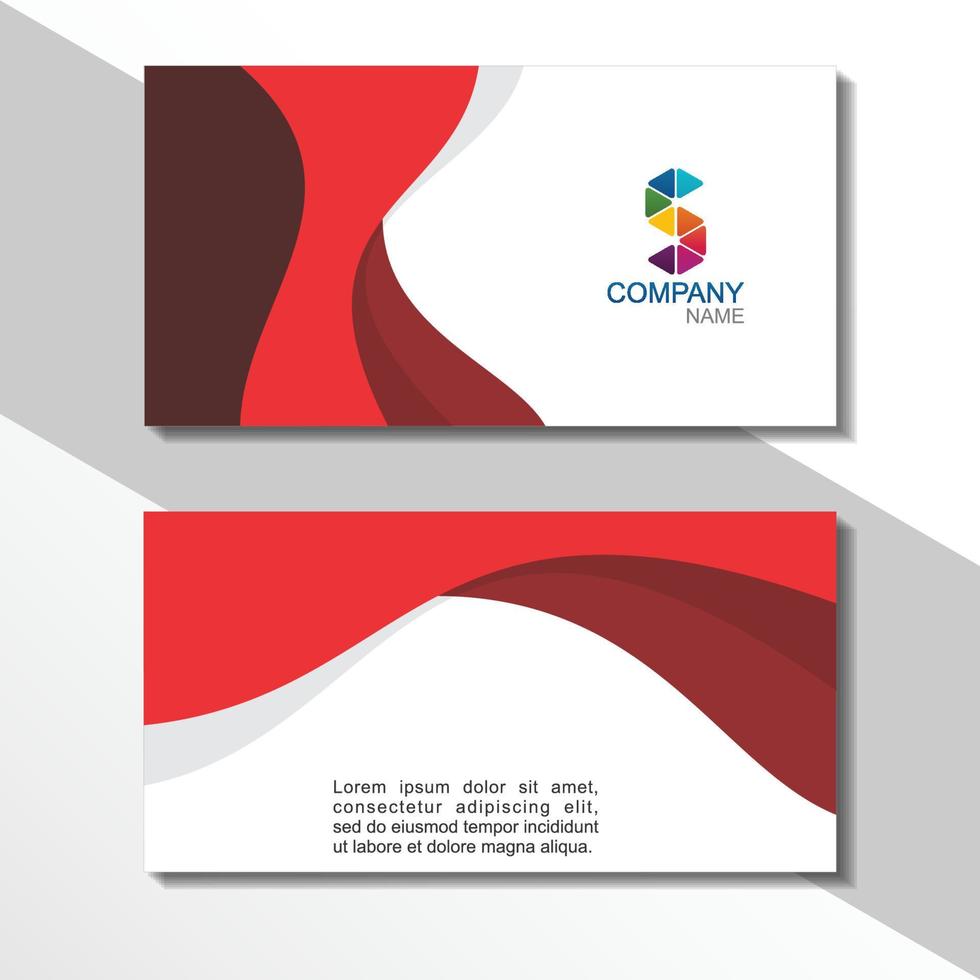 Business card design, company business card vector