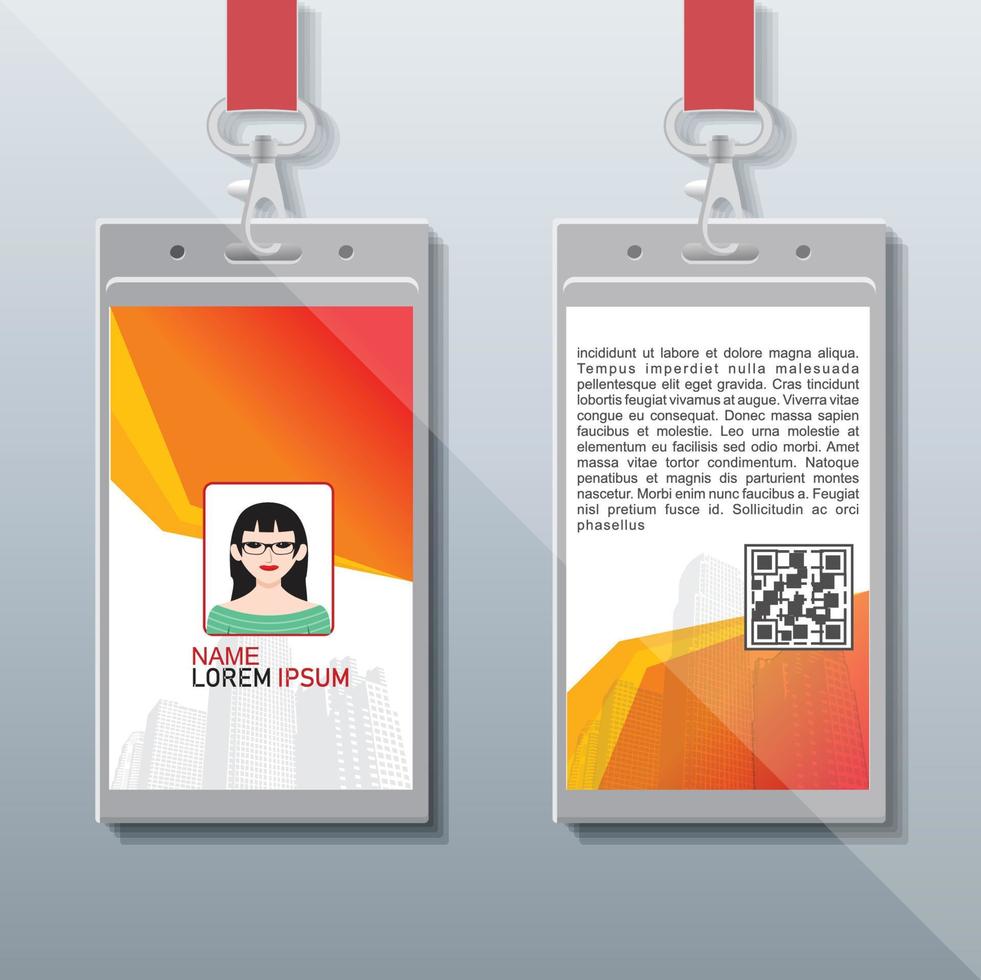 Id Card Design, Company Identity Card vector