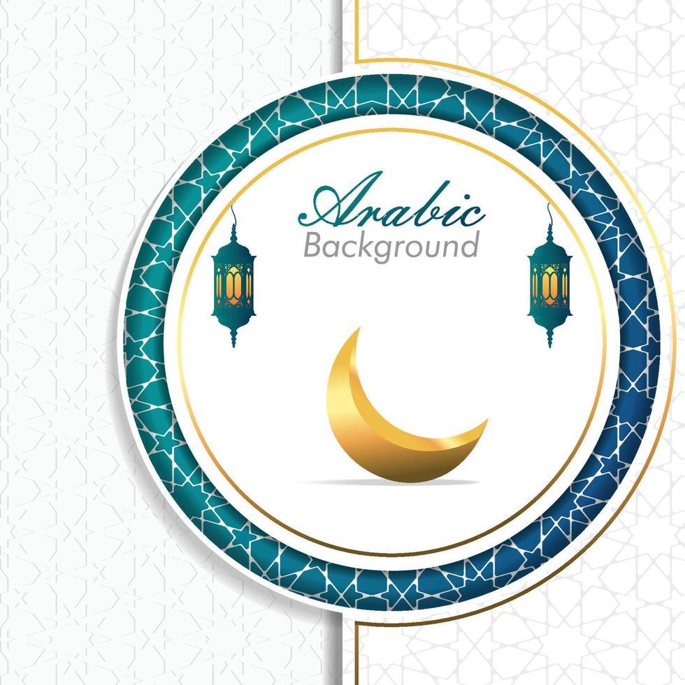 fondo de ramadán eid, diseño de estilo árabe islámico vector