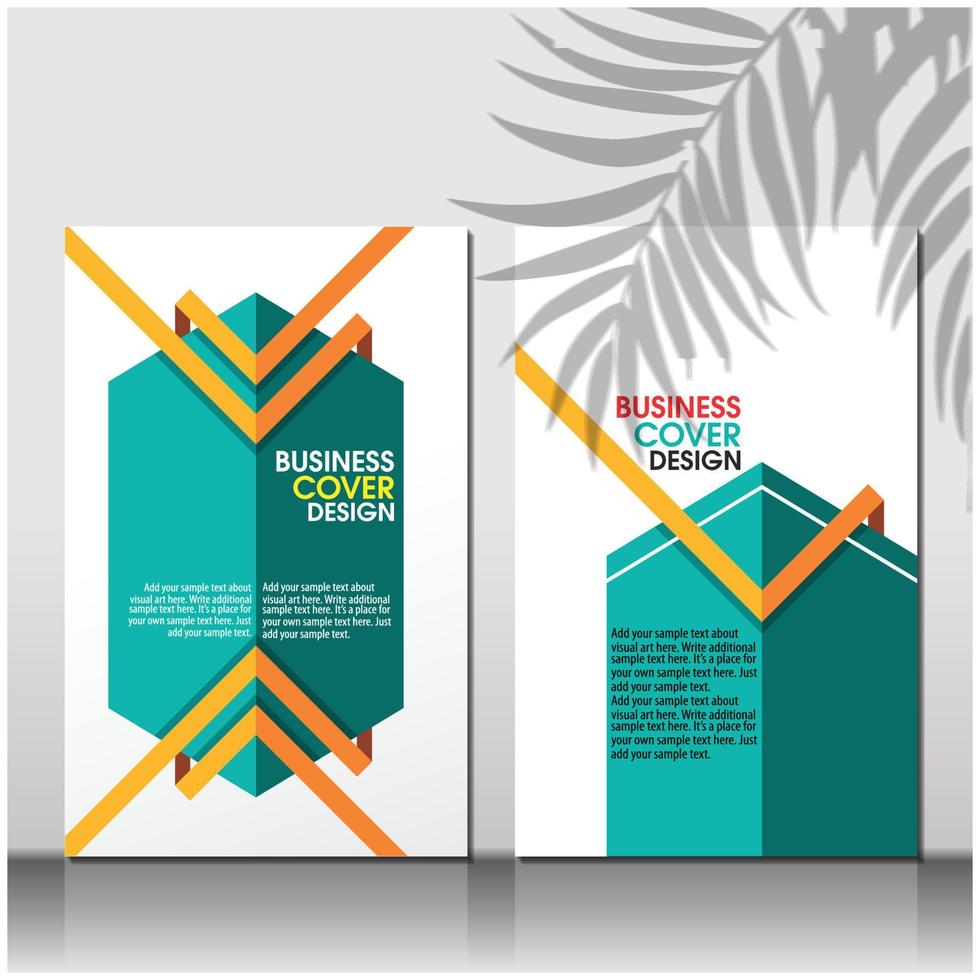 Brochure or flyer layout template, annual report cover design background vector