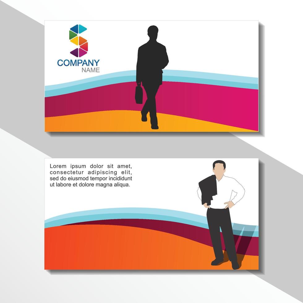 Business card design, company business card vector